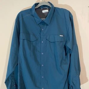 Columbia Breathable Polyester Button Up Shirt